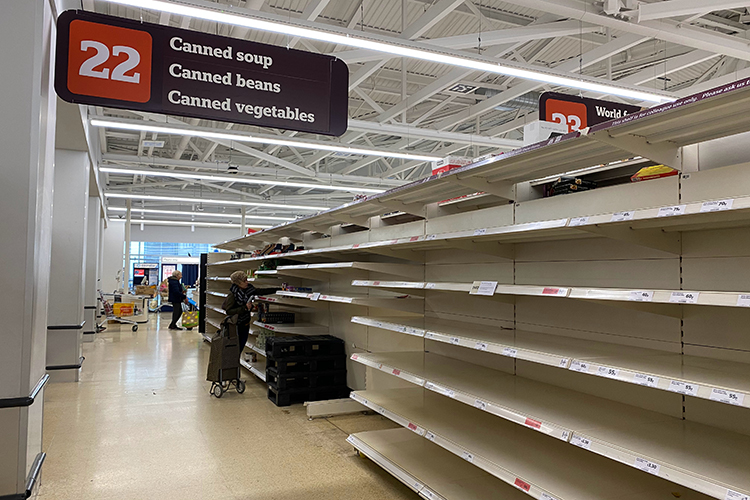 food preparedness stock empty shelves hunger